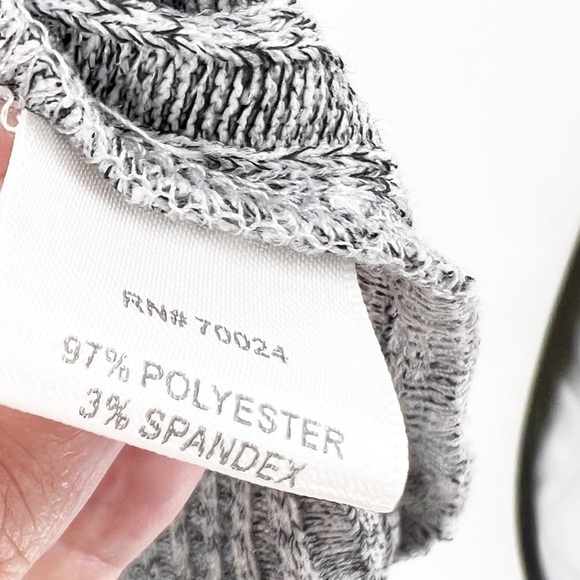 ✅ BOBI Heathered GREY Rib V-Neck Long Sleeve TUNIC SIZE SMALL - Picture 3 of 7